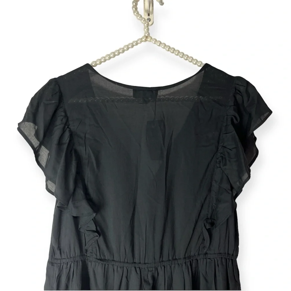 NWT Lucky Brand Isabella Embroidered Mini Black Dress Eyelet Cotton $90